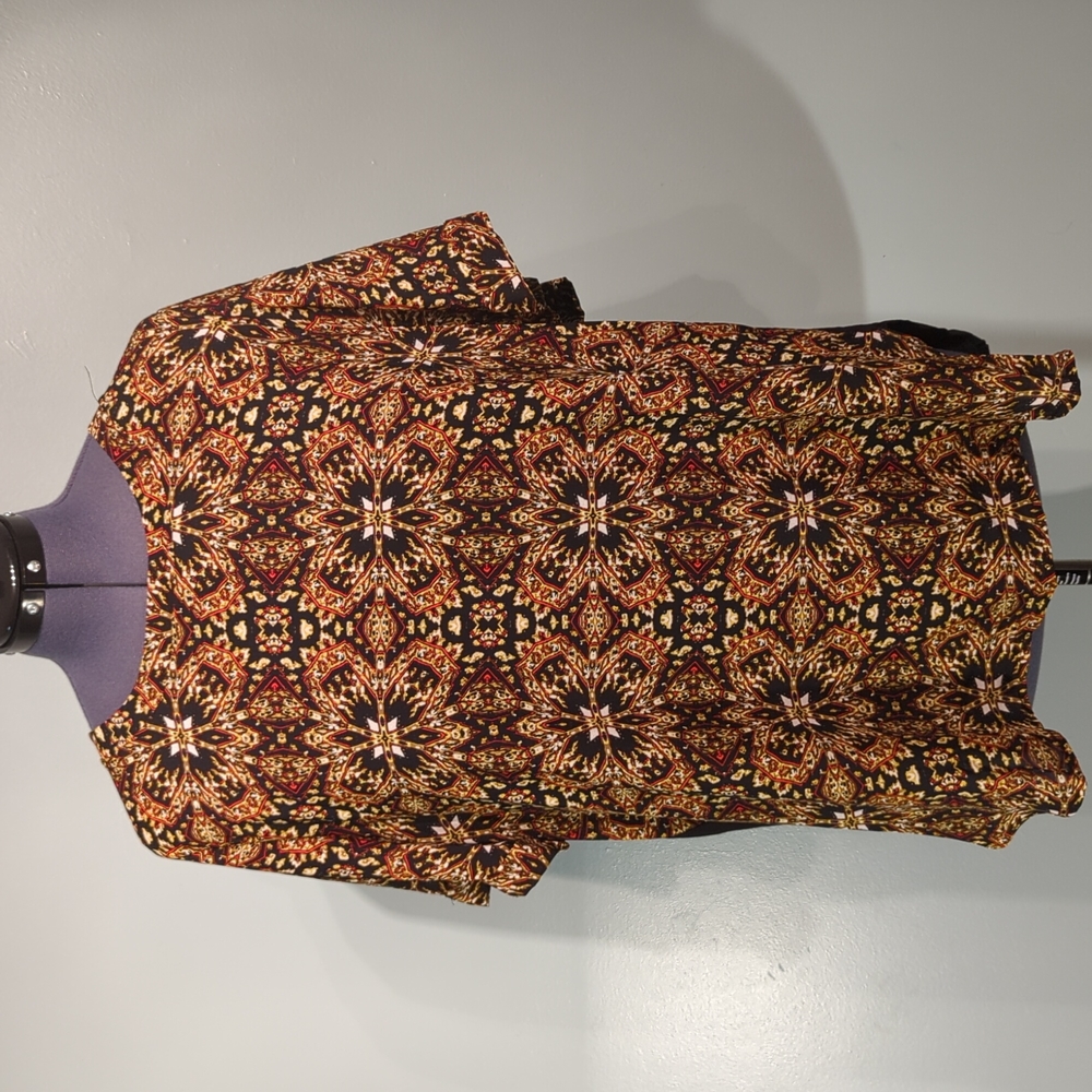 Molly and Isadora mixed material blouse size 2X